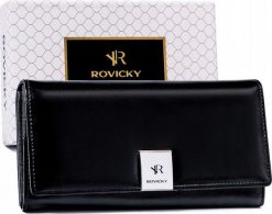 Rovicky DUŻY, POZIOMY PORTFEL DAMSKI NA ZATRZASK ROVICKY. Portfele damskie ROVICKY. Za 20.20 zł.