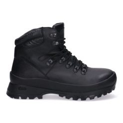 Solidne buty trekkingowe taktyczne-myśliwskie Bizon Pollonus czarny 6-0126-001 czarne czarne. Czarne trekkingi męskie z materiału, bez zapięcia. Za 855.37 zł.