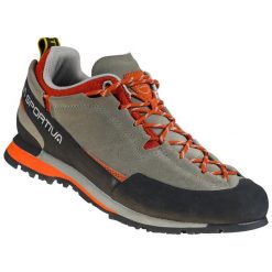 Buty trekkingowe męskie Boulder x. Brązowe trekkingi męskie La Sportiva, z materiału, bez zapięcia. Za 848.30 zł.