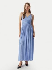 Morgan Sukienka wieczorowa 261-RLOUNA Niebieski Regular Fit. Niebieskie sukienki damskie Morgan, bez wzorów, z syntetyku, wizytowe, bez kołnierzyka, bez ramiączek. Za 449.99 zł.