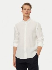 BOSS Koszula H-Liam 50556077 Biały Regular Fit. Białe koszule męskie Boss, l, bez wzorów, ze lnu, bez kołnierzyka, bez ramiączek. Za 599.99 zł.