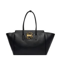 Torebka Just Cavalli. Czarne shopperki damskie Just Cavalli, bez wzorów, bez dodatków. Za 939.99 zł.