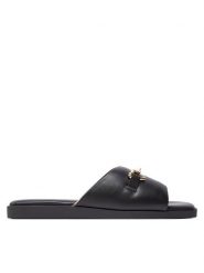 LOVE MOSCHINO Klapki JA28382G0IIA0000 Czarny. Czarne klapki damskie Love Moschino, bez wzorów, ze skóry, bez obcasa, bez zapięcia. Za 559.99 zł.