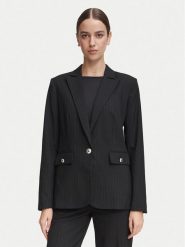 Morgan Marynarka 262-VBOK.F Czarny Regular Fit. Czarne marynarki i żakiety damskie Morgan, bez wzorów, z syntetyku, bez kołnierzyka, bez ramiączek. Za 479.99 zł.