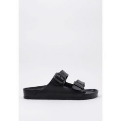 Klapki męskie Birkenstock Arizona Eva. Czarne klapki męskie Birkenstock, bez wzorów, z materiału, bez zapięcia. Za 257.00 zł.