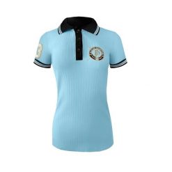 Koszulka polo damska JD ATTACK Juliette. Niebieskie bluzki damskie JD ATTACK, xs, bez wzorów, sportowe, bez kołnierzyka, bez ramiączek. Za 129.00 zł.