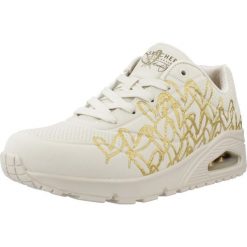 Tenisówki Skechers Model Uno - Golden Heart Kolor Biały. Białe trampki i tenisówki damskie Skechers, bez wzorów, z materiału, bez zapięcia. Za 466.00 zł.