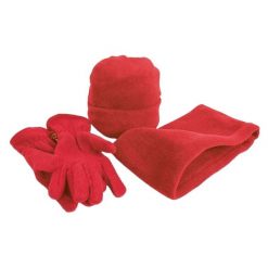 Zestaw Czapka, Rękawiczki I Szalik Polartherm. Czerwone czapki damskie RESULT WINTER ESSENTIALS, bez wzorów, z materiału. Za 67.99 zł.