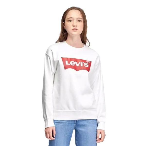 Bluza Z Grafiką Dla Pań I Panów. Białe bluzy damskie Levi's®, m, bez wzorów, z bawełny, bez ramiączek, z kapturem. Za 451.99 zł.
