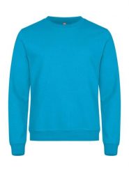 Clique Basic Roundneck uniseks bluza z dżerseju stabilizowanego – turquoise. Niebieskie bluzy damskie CLIQUE, m, bez wzorów, z bawełny, bez ramiączek, bez kaptura. Za 155.70 zł.
