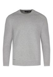 Sweter ze strukturą S-FORD. Szare swetry męskie Volcano, m, bez wzorów, z bawełny, casualowe, bez kołnierzyka, bez ramiączek. Za 159.99 zł.