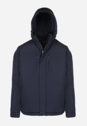 Granatowa Kurtka Zimowa Plus Size Mema. Niebieskie kurtki męskie Born2be, na zimę, m, bez wzorów, z tkaniny, bez kaptura. Za 269.99 zł.