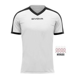 Koszulka piłkarska dla dorosłych Givova Revolution Interlock. Białe bluzki damskie Givova, m, bez wzorów, sportowe, bez kołnierzyka, bez ramiączek. Za 32.40 zł.
