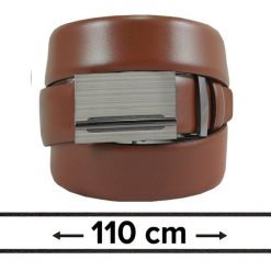 Pasek Brązowy do Spodni 110 cm, Automatyczna Klamra, Skórzany, Elegancki -VICTORIO. Brązowe paski męskie Victorio, ze skóry, eleganckie. Za 99.00 zł.