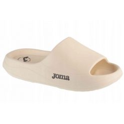Klapki Damskie Logo. Czarne klapki damskie Joma, bez wzorów, z materiału, z otwartym noskiem, bez obcasa, na obcasie, bez zapięcia. Za 141.99 zł.