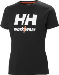 Helly Hansen Women's T-shirt HELLY HANSEN Logo T-Shirt, black XL. Czarne t-shirty damskie Helly Hansen, s, bez wzorów, bez kołnierzyka, bez ramiączek. Za 103.86 zł.