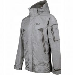 Kurtka z kapturem szara JACK WOLFSKIN ROCKY FOREST LEAF. Szare kurtki sportowe męskie Jack Wolfskin, l, bez wzorów, z kapturem. Za 499.00 zł.