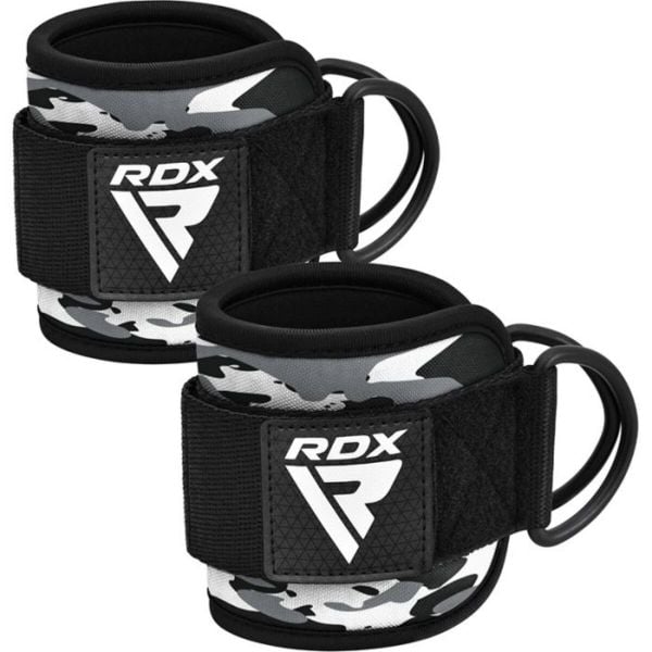 Paski z hakami na kostkę RDX A4 Ankle Straps For Gym Cable Machine. Szare paski damskie RDX SPORTS, bez wzorów. Za 69.99 zł.