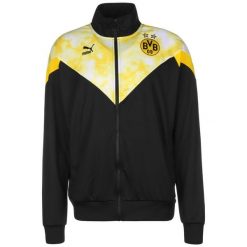 Kurtka dresowa Puma Bvb Iconic Mcs Mesh Track. Czarne kurtki męskie Puma, xs, bez wzorów, z dresówki, sportowe, bez kaptura. W wyprzedaży za 275.20 zł.