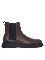 Calvin Klein Sztyblety Combat Ess Chelsea Boot Lth YM0YM01374 Brązowy. Brązowe botki męskie Calvin Klein, bez wzorów, ze skóry, bez obcasa, bez zapięcia. Za 649.99 zł.