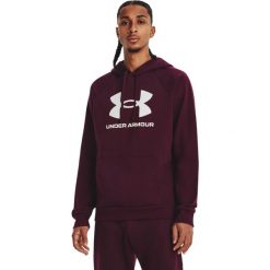 Bluza z kapturem Under Armour Rival Fleece Hoodie, Mężczyźni. Fioletowe bluzy sportowe męskie Under Armour, m, bez wzorów, z bawełny, z kapturem, na fitness i siłownię. Za 252.90 zł.