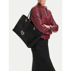 Torebka Eva Minge. Czarne shopperki damskie Eva Minge, bez wzorów, bez dodatków. Za 299.99 zł.