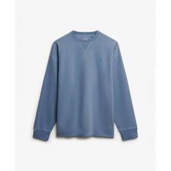 Bluza damska Superdry Studios. Niebieskie bluzy damskie Superdry, bez wzorów, bez ramiączek, bez kaptura. Za 284.00 zł.