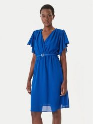 Artigli Sukienka koktajlowa ACAB004967 Niebieski Regular Fit. Niebieskie sukienki damskie Artigli, bez wzorów, z syntetyku, wizytowe, bez kołnierzyka, bez ramiączek. Za 419.99 zł.