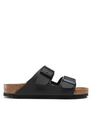 Birkenstock Klapki Arizona Birko-Flor 051791 Czarny. Czarne klapki męskie Birkenstock, bez wzorów, ze skóry, bez zapięcia. Za 367.19 zł.