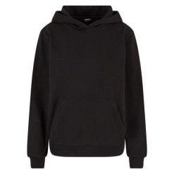 Polarowa bluza z kapturem damska Urban Classics. Czarne bluzy damskie Urban Classics, bez wzorów, z polaru, bez ramiączek, z kapturem. Za 183.50 zł.