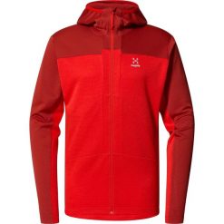 Bluza techniczna męska ROC Flash Mid Hood. Czerwone bluzy męskie Haglöfs, m, bez wzorów, bez kaptura, trekkingowe. Za 520.00 zł.