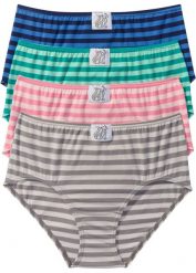 Figi maxi (4 pary). Niebieskie majtki damskie bonprix. Za 72.99 zł.