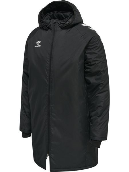 Kurtka parka HML CORE XK BENCH JACKET. Czarne parki damskie Hummel, l, bez wzorów, z materiału, moda ciążowa, z kapturem. Za 280.00 zł.