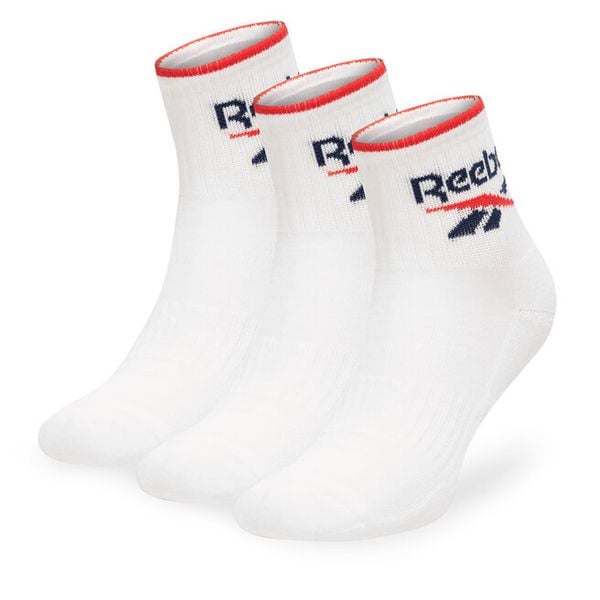 Skarpety długie Reebok. Białe skarpety męskie Reebok, bez wzorów. Za 49.99 zł.