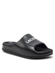Lacoste Klapki Serve Slide 2.0 747CFA0020 Czarny. Czarne klapki damskie Lacoste, bez wzorów, z syntetyku, bez obcasa, bez zapięcia. Za 259.99 zł.