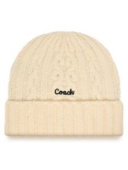 Coach Czapka CCL47 Écru. Czapki damskie Coach, na zimę, bez wzorów, z poliesteru. Za 249.99 zł.