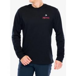 Bluza turystyczna męska Marmot For Life Tee LS. Czarne bluzy męskie Marmot, m, bez wzorów, casualowe, bez ramiączek, bez kaptura. W wyprzedaży za 192.90 zł.