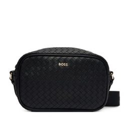 Torebka BOSS. Czarne listonoszki damskie Boss, bez wzorów, bez dodatków. Za 599.99 zł.