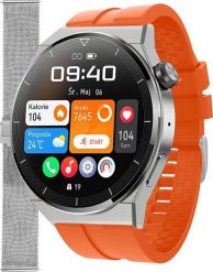 Smartwatch Enter SAT.111.538.1411-SET Pomarańczowy. Brązowe zegarki smartwatch Enter, bez wzorów. Za 299.00 zł.