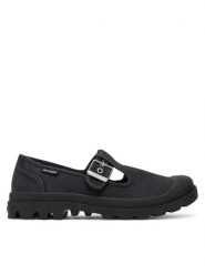 Palladium Półbuty Pampa M-Jane Washed 94475-008-M Czarny. Czarne półbuty damskie Palladium, bez wzorów, z materiału, bez obcasa, na płaskiej podeszwie, bez zapięcia. Za 249.99 zł.