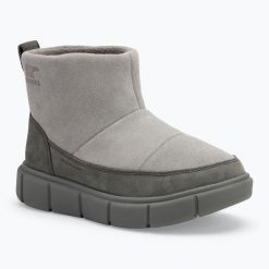 Śniegowce Sorel Youth Sorel Explorer III Slip-On. Szare buty zimowe męskie Sorel, na zimę, bez wzorów, bez obcasa, bez zapięcia. Za 389.99 zł.