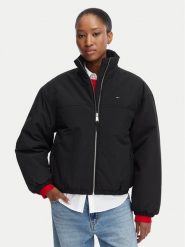 Tommy Jeans Kurtka przejściowa DW0DW22908 Czarny Regular Fit. Czarne kurtki damskie Tommy Jeans, xs, bez wzorów, z jeansu, bez kaptura. Za 649.99 zł.