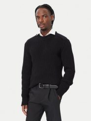 HUGO Sweter 50570249 Czarny Regular Fit. Czarne swetry męskie Hugo, l, bez wzorów, z bawełny, bez kołnierzyka, bez ramiączek. Za 629.99 zł.