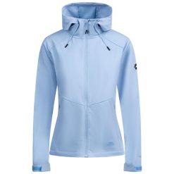 Damska kurtka z kapturem Trespass Eunice. Białe kurtki sportowe damskie Trespass, xl, z aplikacjami, z gumy, bez ramiączek, z kapturem, trekkingowe. Za 364.00 zł.