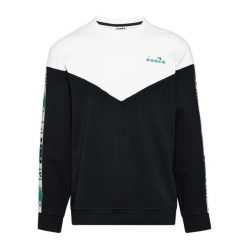 Bluza męska DIADORA SWEATSHIRT CREW 5PALLE OFFSIDE V. Czarne bluzy męskie Diadora, m, bez wzorów, bez ramiączek, bez kaptura. Za 99.99 zł.