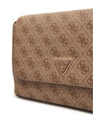 Guess Torebka Meridian II HWSG69 74200 Brązowy. Brązowe listonoszki damskie Guess, z aplikacjami, ze skóry, bez dodatków. Za 399.99 zł.