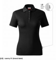 Resist Heavy Polo - ADLER - Resist Heavy Polo - Koszulka polo damska, 200 g/m2, 100 % bawełna - czarny 01 (brand label) 2XL. Czarne bluzki damskie RIMECK, m, bez wzorów, z bawełny, bez kołnierzyka, bez ramiączek. Za 107.42 zł.