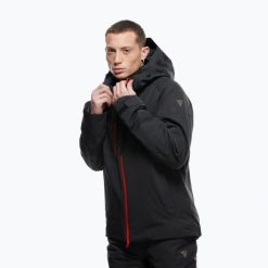 Kurtka narciarska męska Dainese Etra Aerosense Dry Core Ready. Czarne kurtki sportowe męskie Dainese, na zimę, m, bez wzorów, z materiału, bez kaptura, narciarskie. Za 1,299.00 zł.