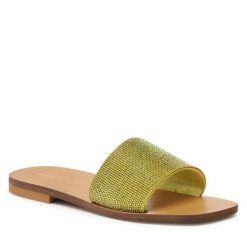 Klapki Liu Jo. Żółte klapki damskie Liu Jo, bez wzorów, bez obcasa, bez zapięcia. Za 349.99 zł.