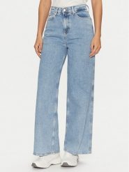 Tommy Jeans Jeansy Claire DW0DW19558 Niebieski Wide Leg. Niebieskie jeansy damskie Tommy Jeans, bez wzorów, z bawełny. Za 239.99 zł.
